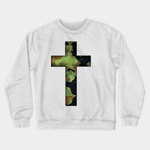 Christian Faith Cross Crewneck Sweatshirt by SagedArtDesign